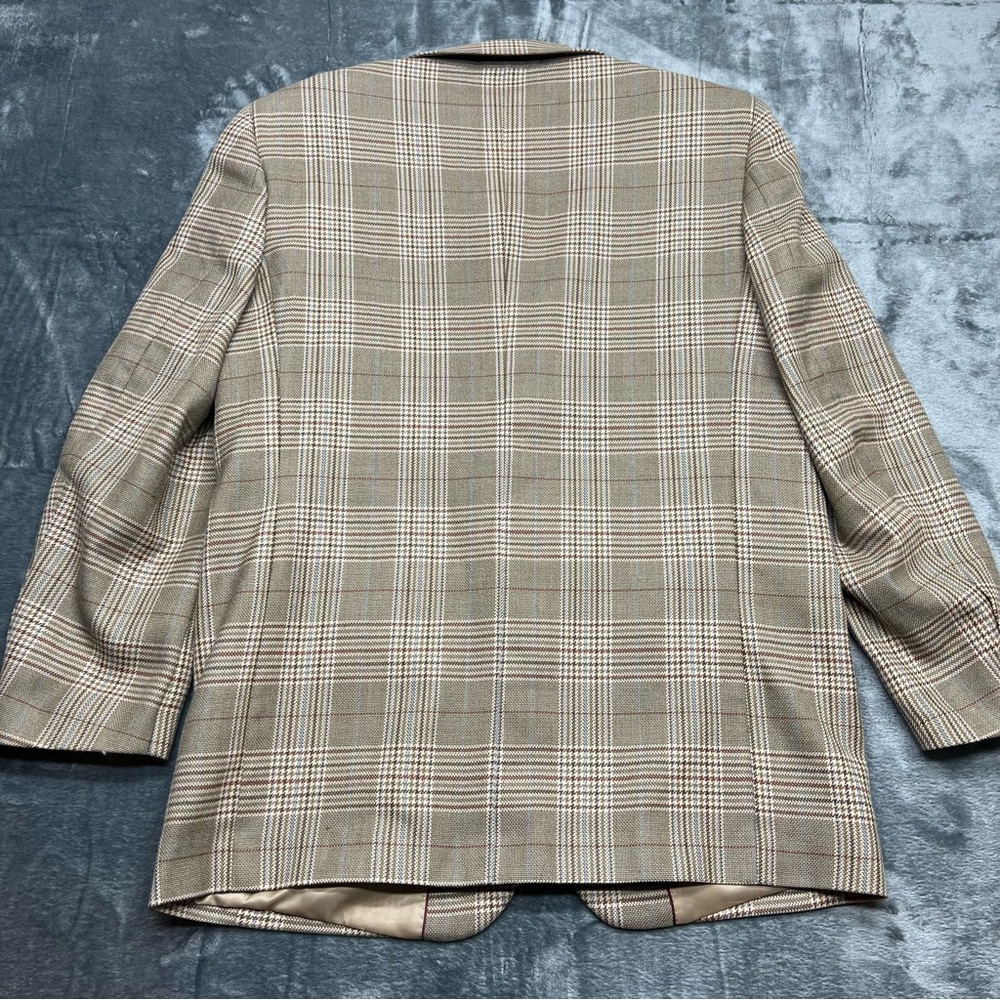 Loriano 40R Disegno Collezione Super 100s Men's Wool Blazer Sport Coat Glenplaid - Picture 3 of 15